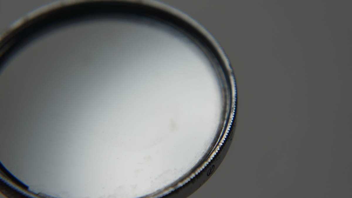 [40mm] マツダ SL39.3 UV 銀枠フィルター [F3269]_淵を中心にコートムラのようなもの有
