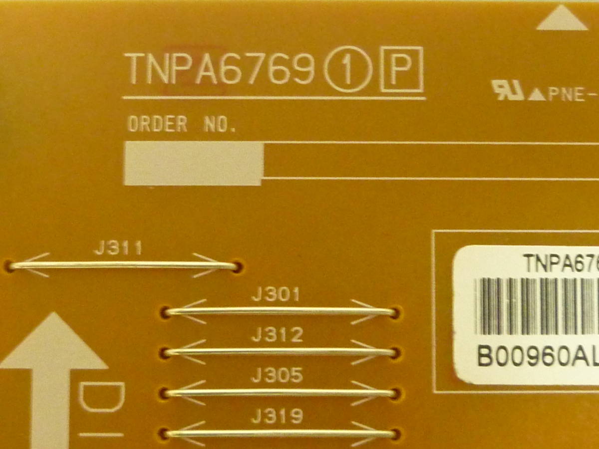 Panasonic источник питания основа TNPA6769① рабочее состояние подтверждено детали ( Panasonic TH-43FX750 2018 год производства снят товар )