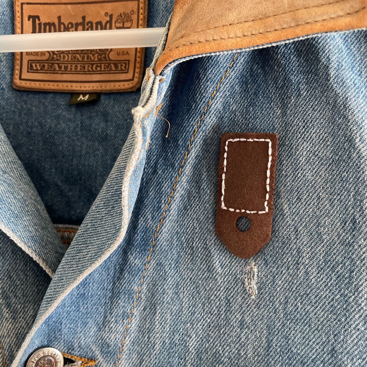 USA製】90's Timberland ティンバーランド デニムジャケット 襟 USA製】90's Timberland ティンバーランド デニムジャケット 襟
