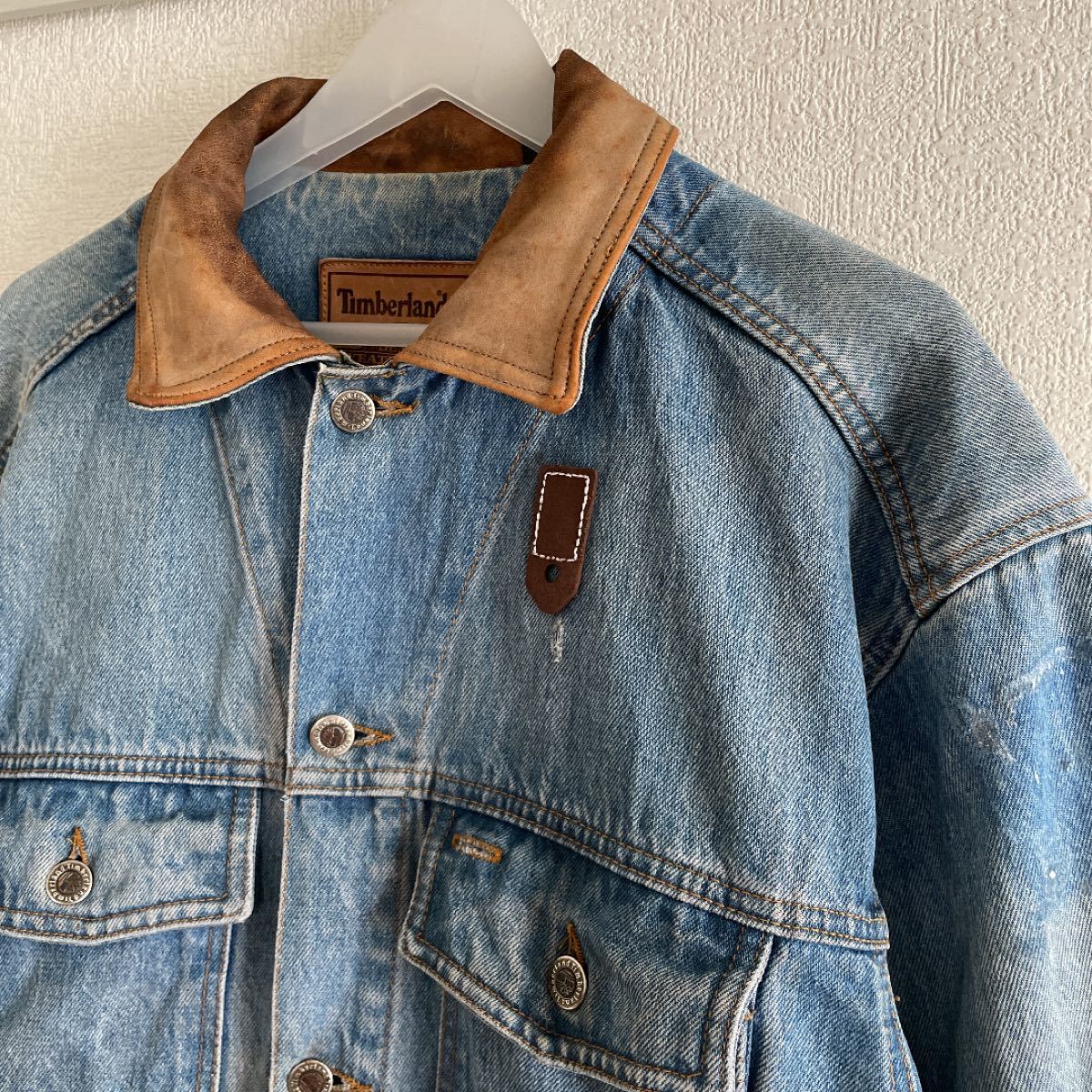 USA製】90's Timberland ティンバーランド デニムジャケット 襟 USA製】90's Timberland ティンバーランド デニムジャケット 襟
