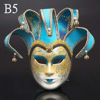 OL017: full-face Venetian Joker mask dance mask bell cosplay ma Rudy gla ball party mask wall. equipment ornament 