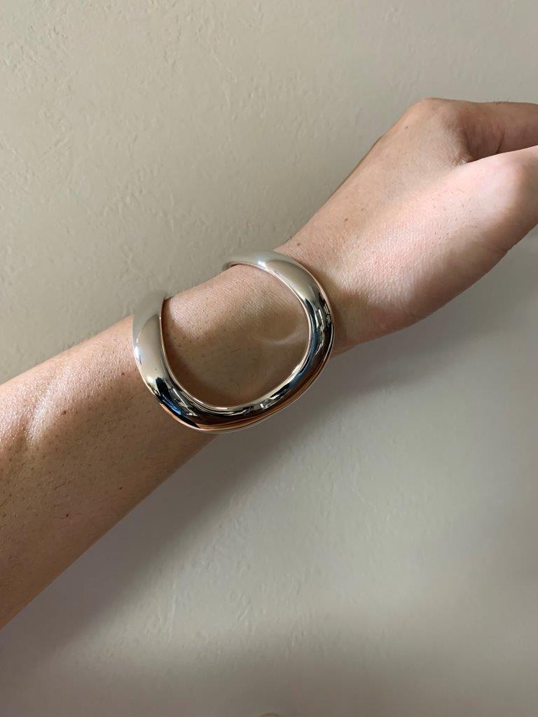 エルメス ブレスレット オランプ バングル シルバー 黒 ノワール 新品
