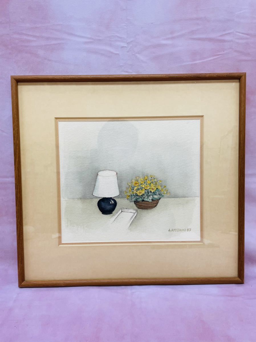  Anthony two work [arunika. flower ] watercolor painting picture art work of art interior still-life picture picture frame 