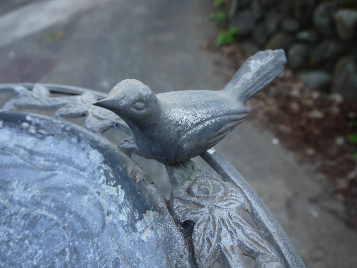 【HD11029】花台 鳥　餌台　餌場台　フラワースタンド テーブル アイアン アンティーク シャビーシック_画像5