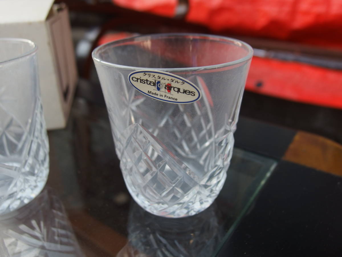 【1A30 O】中古未使用 Cristal D'Arques クリスタルダルク フランス製 ショットグラス グラス カットガラス タンブラー 24％Pbo 6個セットの画像3