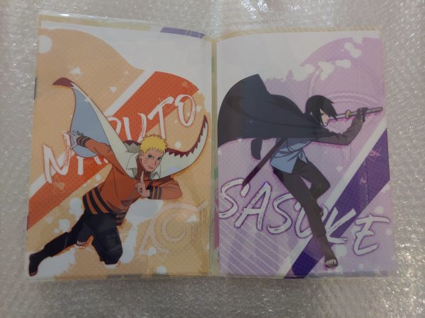 NARUTO -ナルト-　BORUTO-ボルト-　うずまきナルト うちはサスケ　　うずまきボルト　　うちはサラダ　クリアファイル　B 海外限定_画像4