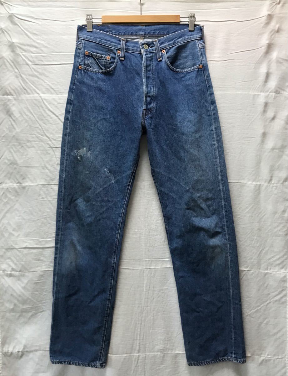 90' USA製 LEVI'S 501 w32 110周年 アメリカ バレンシアリーバイス 501XX 赤耳 BIgE 555