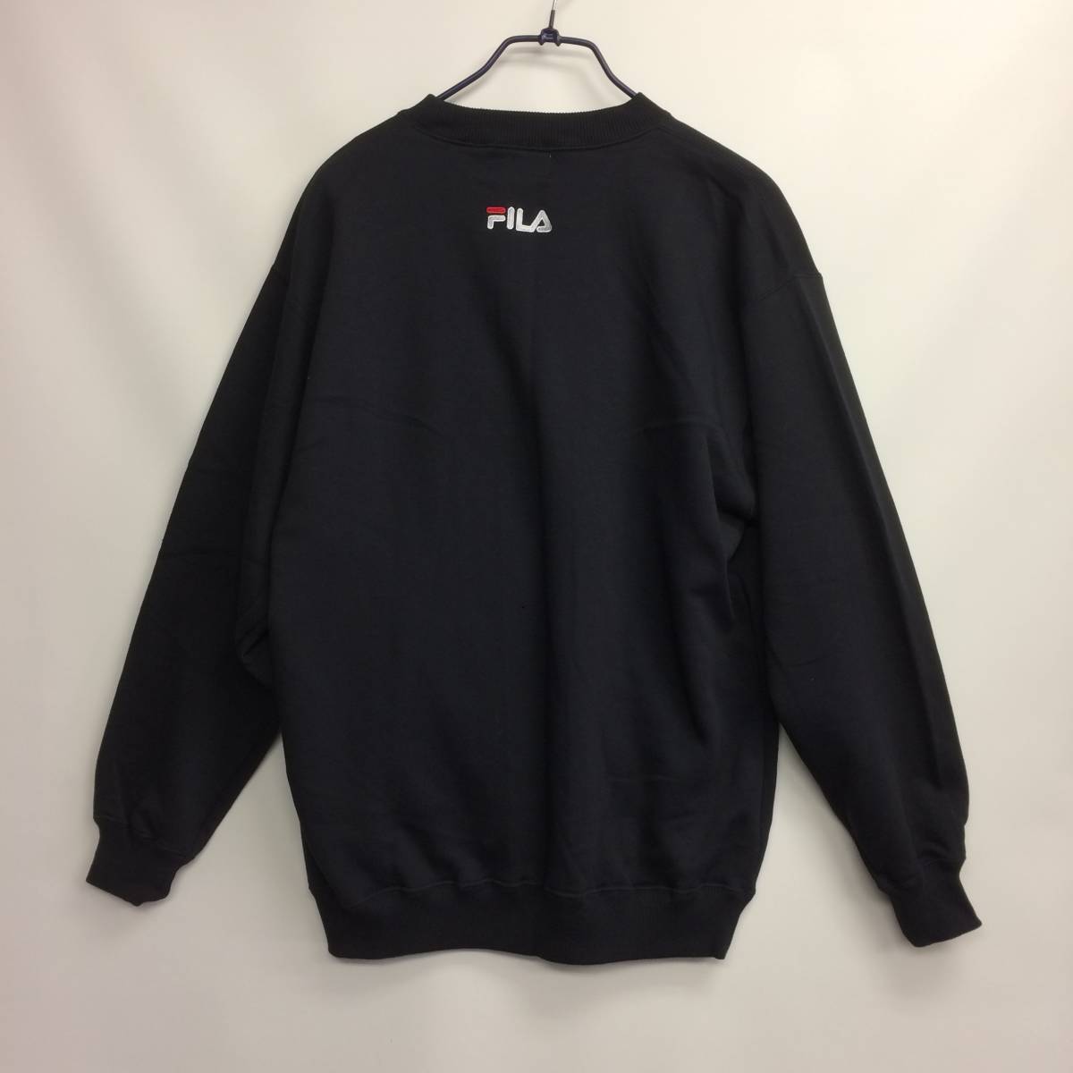 90s デッドストック FILA スウェットシャツ ブラック Lサイズ フィラ_画像3