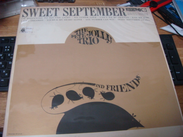 PETE JOLLY TRIO SWEET SEPTEMBER AVA AS 39 MONO LP ピート ジョリー スイート セプテンバー モノラル_画像1