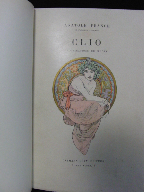 アルフォンス・ミュシャ・画、豪華装丁・希少本、1900年発行、アナトール・フランス著「Clio」、仏語188頁_画像8