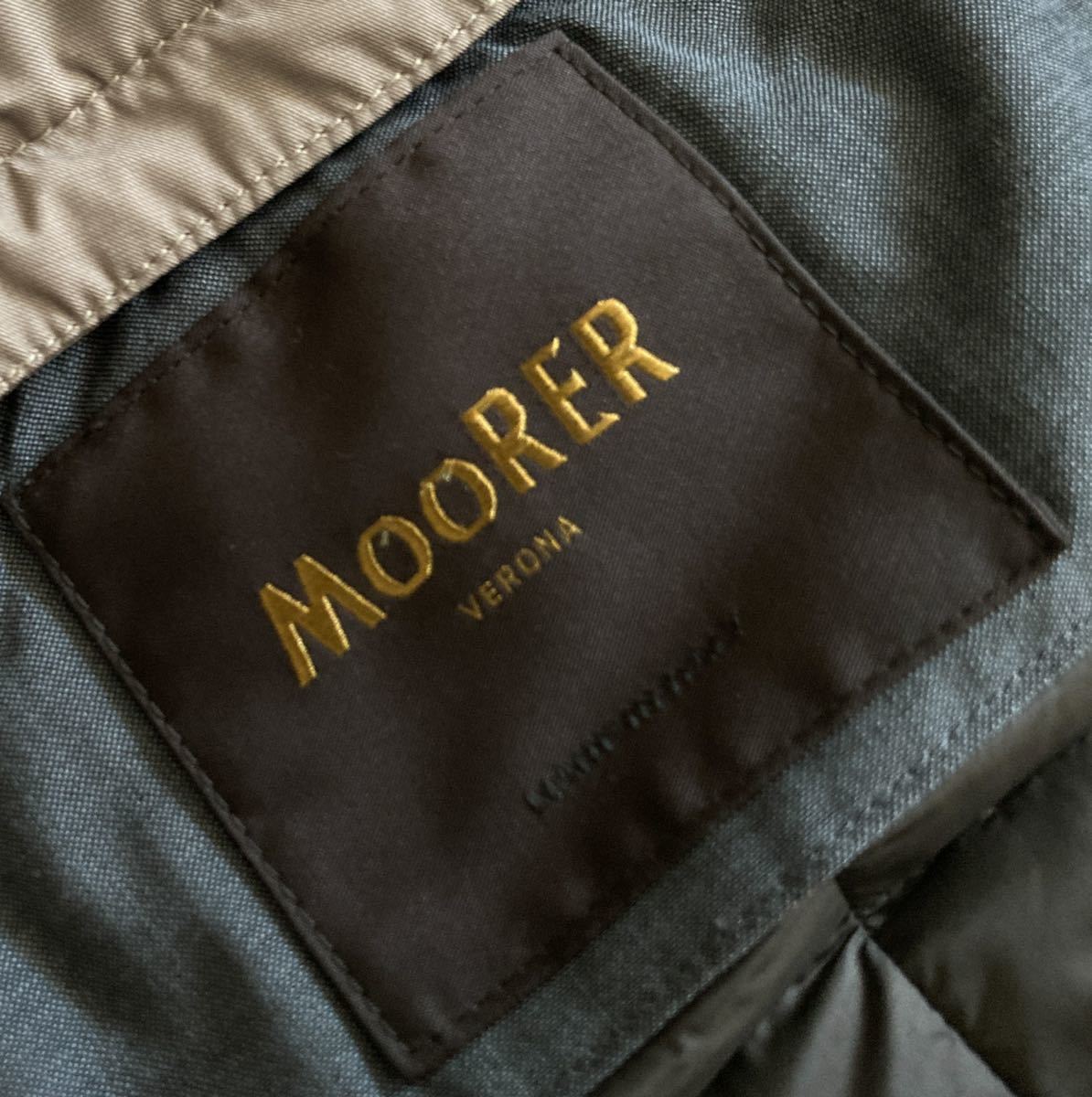 MOORER ナイロンジャケット コート ブルゾン メンズ サイズ 46 グレージュ系 ムーレー S～M_画像8
