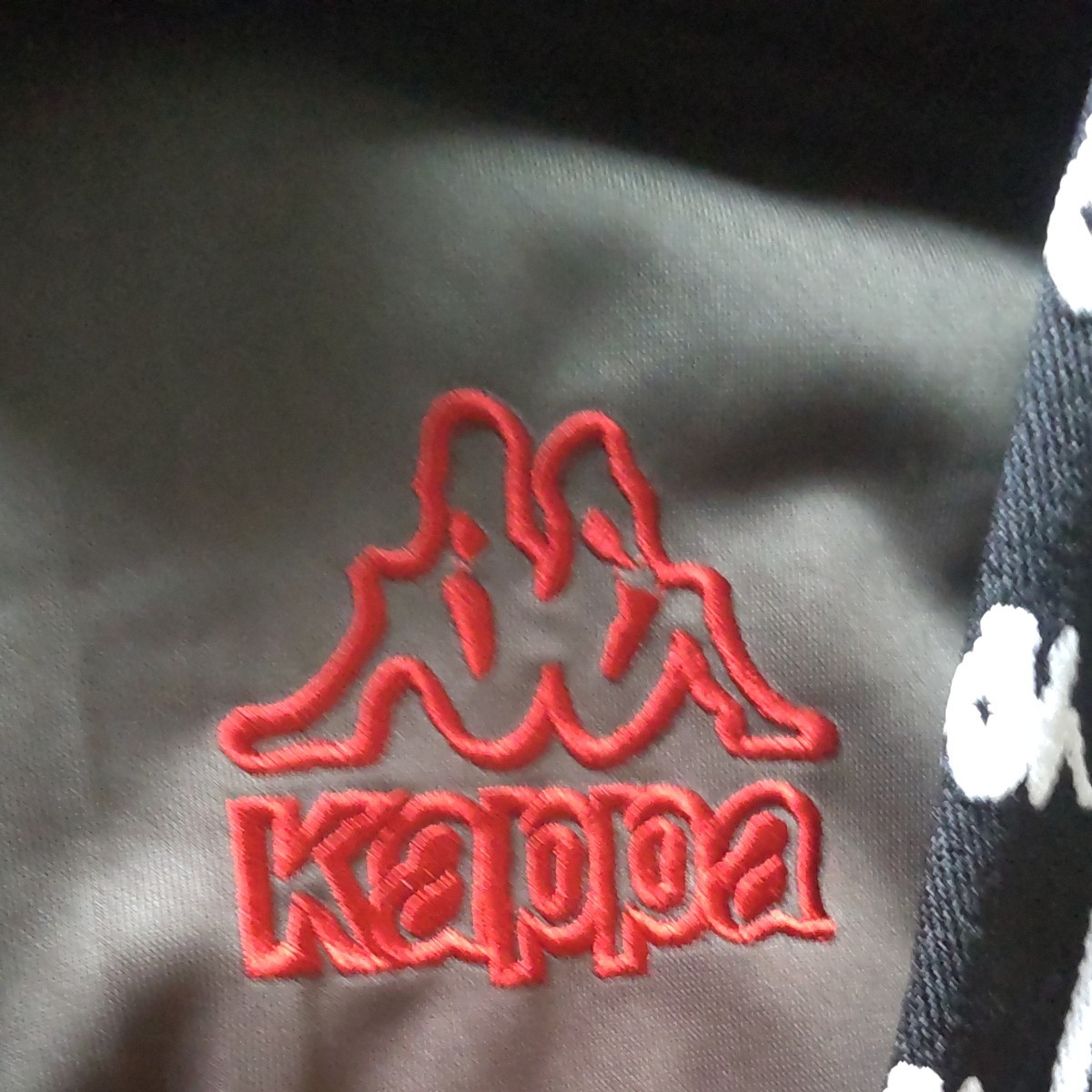Kappa カッパ　メンズ　ジャージ上のみ　羽織り　ジップアップ　Ｌ　大きめ　ビッグサイズ　でかロゴ　刺繍　ロゴライン