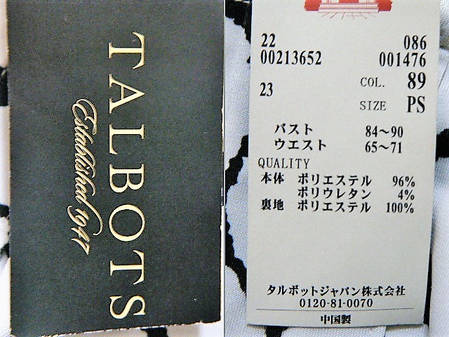  Talbots TALBOTS One-piece PS общий рисунок Z9439