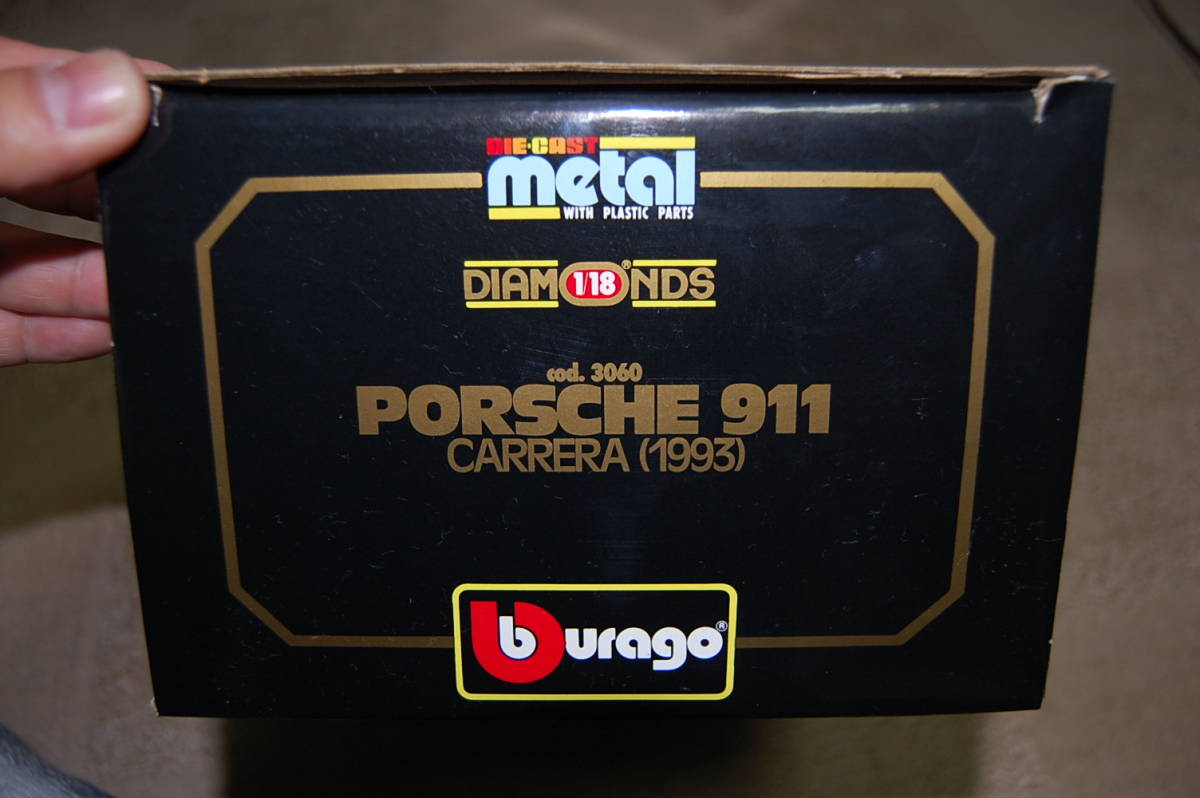 bburago ブラーゴ　PORSCHE911 CARRERA (1993) cod.3060 ポルシェ911　カレラ　1/18 程度良好　希少カラー　ダイキャスト　絶版品_画像9