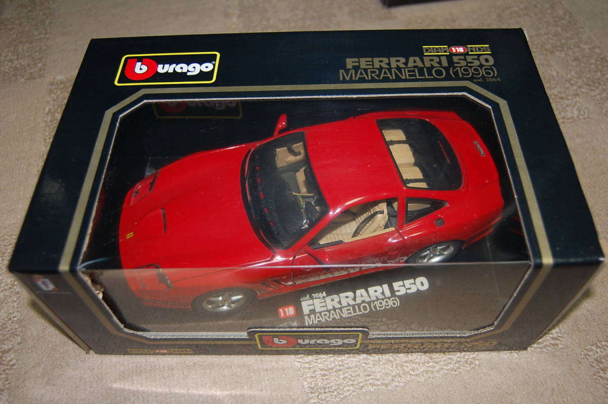 bburago ブラーゴ FERRARI 550 MARANELLO (1996) cod.3064 ロッソコルサ　1/18 程度良好 マラネロ フェラーリ　ダイキャスト 絶版_画像7