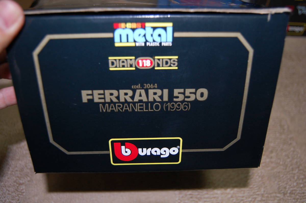 bburago ブラーゴ FERRARI 550 MARANELLO (1996) cod.3064 ロッソコルサ　1/18 程度良好 マラネロ フェラーリ　ダイキャスト 絶版_画像9