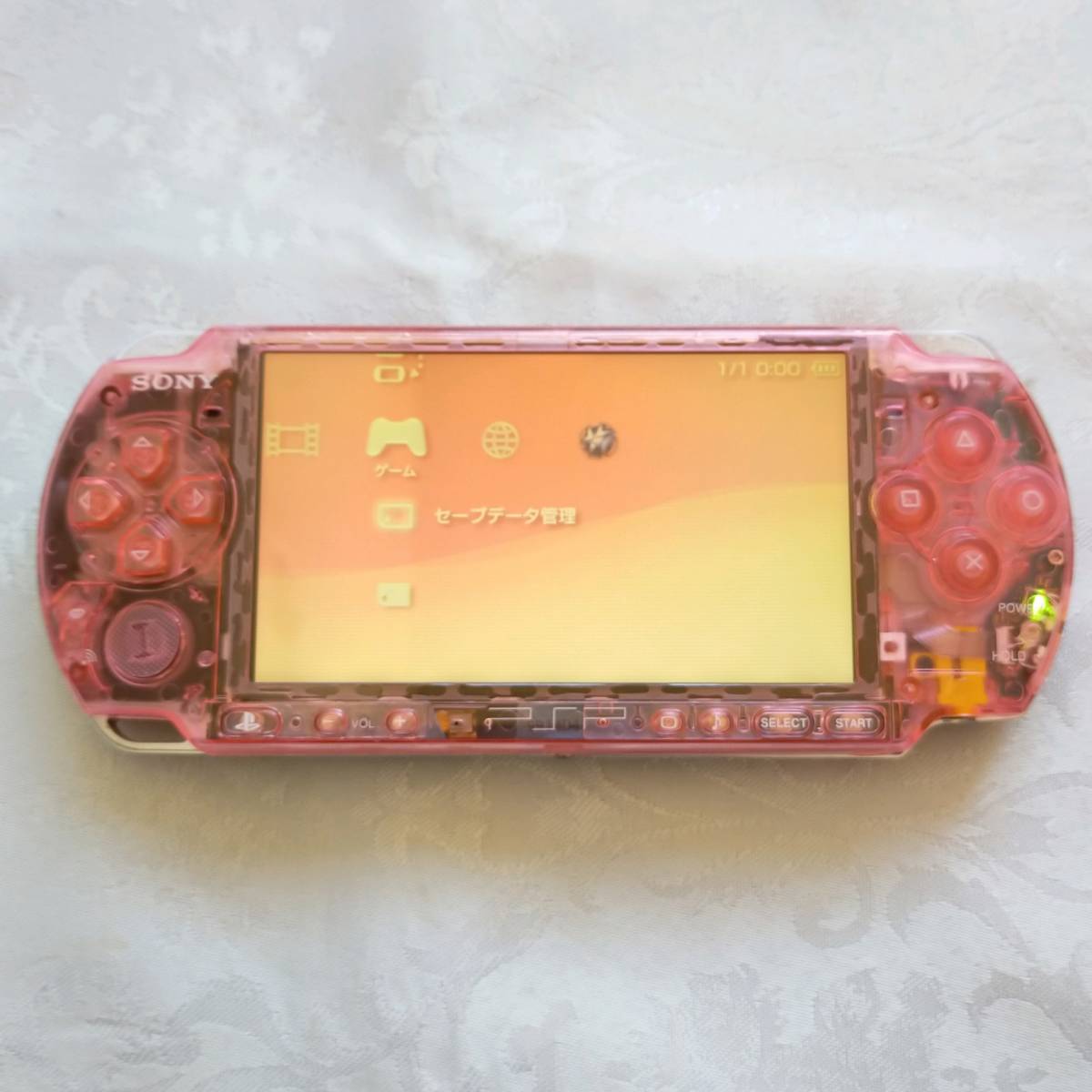 【美品】【カスタム】PSP 3000 すぐ遊べるセット(クリアピンク)