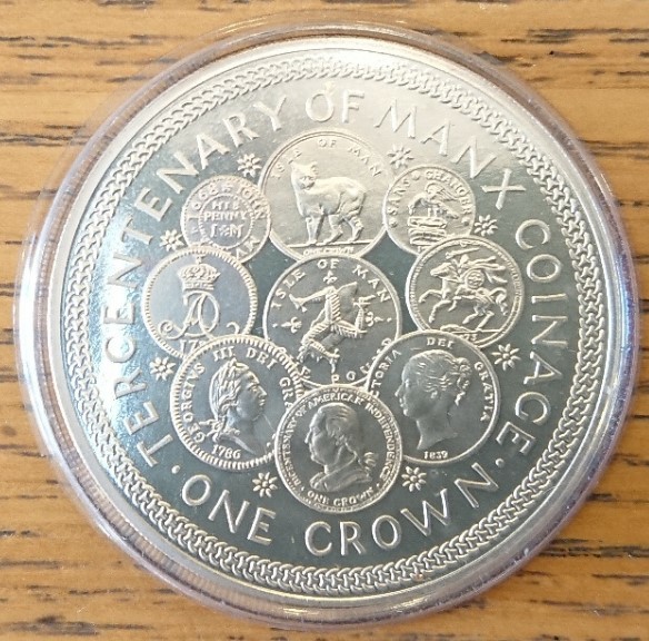 1977/1979 マン島 エリザベス2世女王在位25周年/貨幣制度300周年記念 1クラウン プルーフ銀貨 2種セット