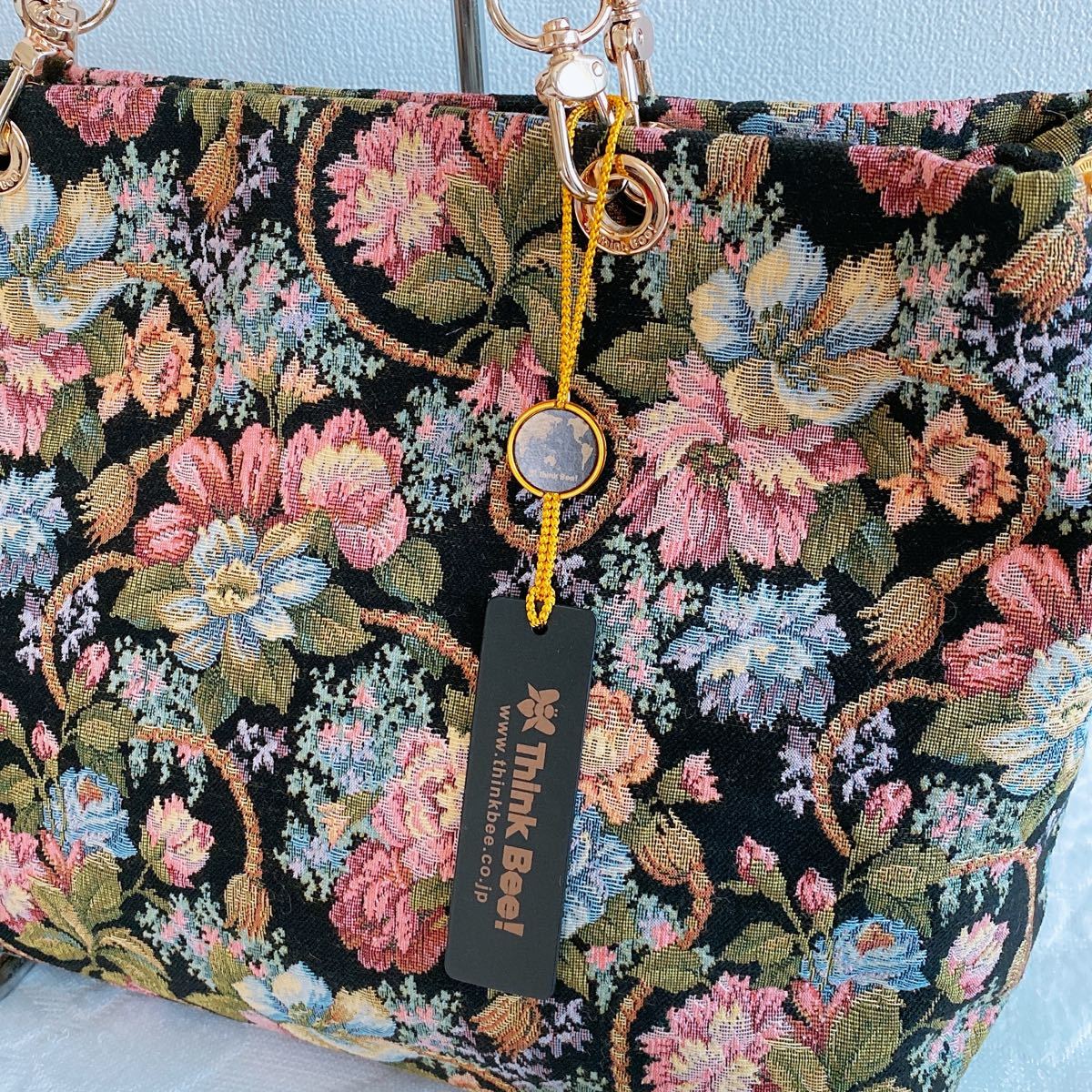 ◇美品◇ Think Bee! bag シンクビー　トートバッグ　ゴブラン　花柄