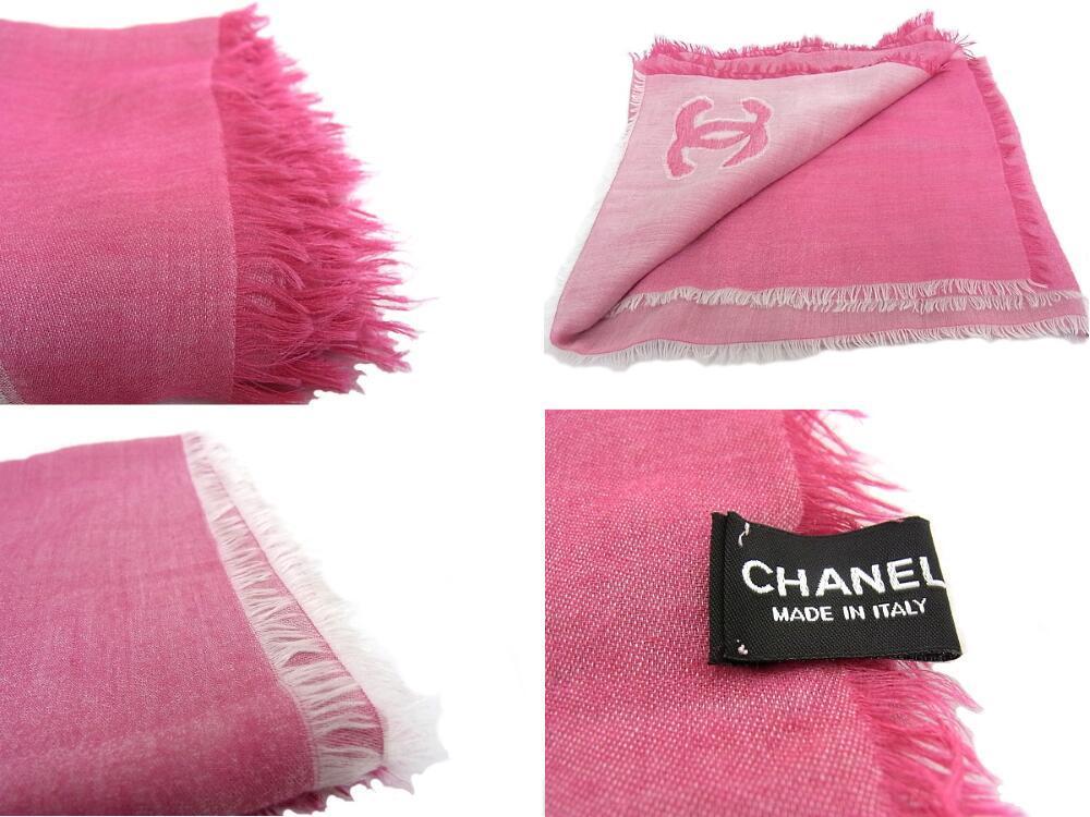 セール品 シャネル CHANEL ショール ストール ピンク ココマーク