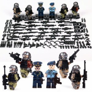 MOC LEGO レゴ ブロック 互換 ARMY ロシア軍特殊部隊 アンチテロ部隊 指揮官 カスタム ミニフィグ 6体セット 大量武器装備・兵器付き D222_画像2
