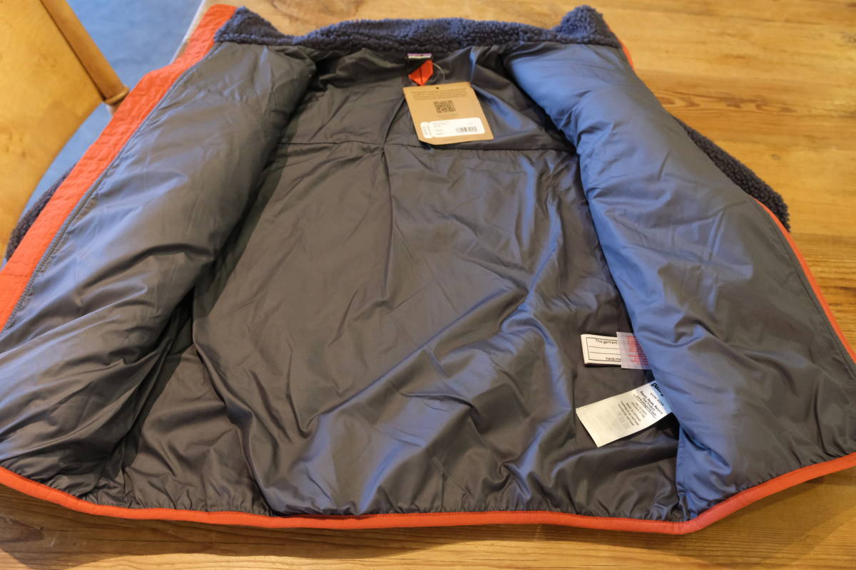 送料無料 絶版 PATAGONIA パタゴニア フリース クラシック レトロX ネイビー×オレンジSTY65625FA17 ボーイズ10-M レディスXS程