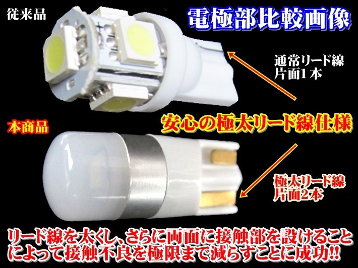 車種別 LEDナンバー灯オーリス NZE.ZRE.ZWE18# H27.04～ 用ハイブリッド,EV,12v,24v T10 1.5w 無極性 6500K スーパーホワイトの画像5