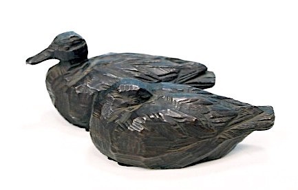 [ sculpture ] Yoshida white .[ duck ] bronze image blue copper ornament objet d'art writing exhibition winning road ... . ream Japan sculpture .y10050518