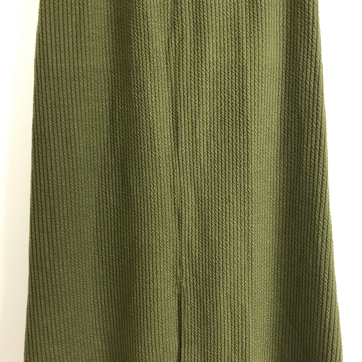 人気色　グリーン　ロングタイトスカート　コーデュロイタイト　
