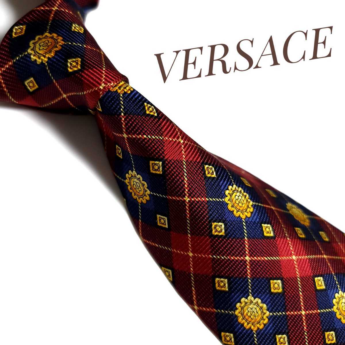  beautiful goods Versace VERSACE necktie high brand high class red blue 