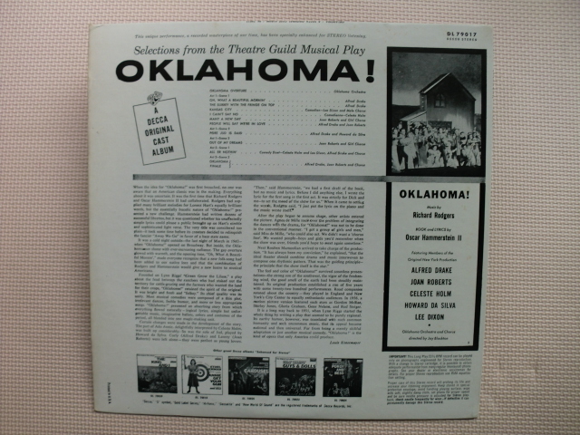 ＊【LP】Richard Rodgers、Oscar Hammerstein Ⅱ／OKLAHOMA！（DL79017）（輸入盤）_画像6