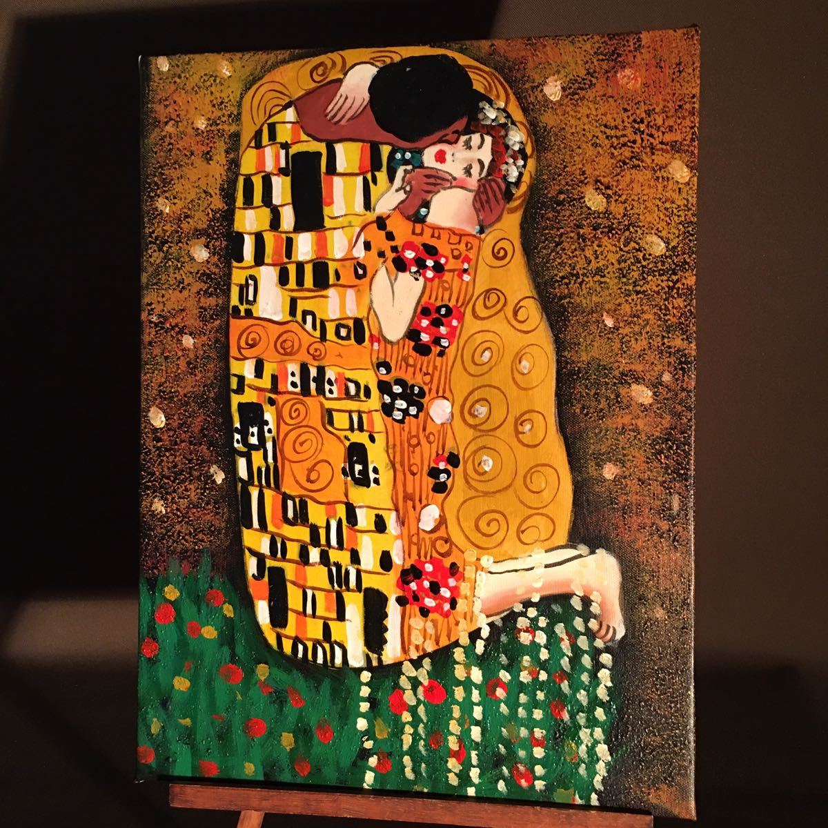 油絵 グスタフ・クリムトの名作_接吻(キス) ma2905 - greatriverarts.com