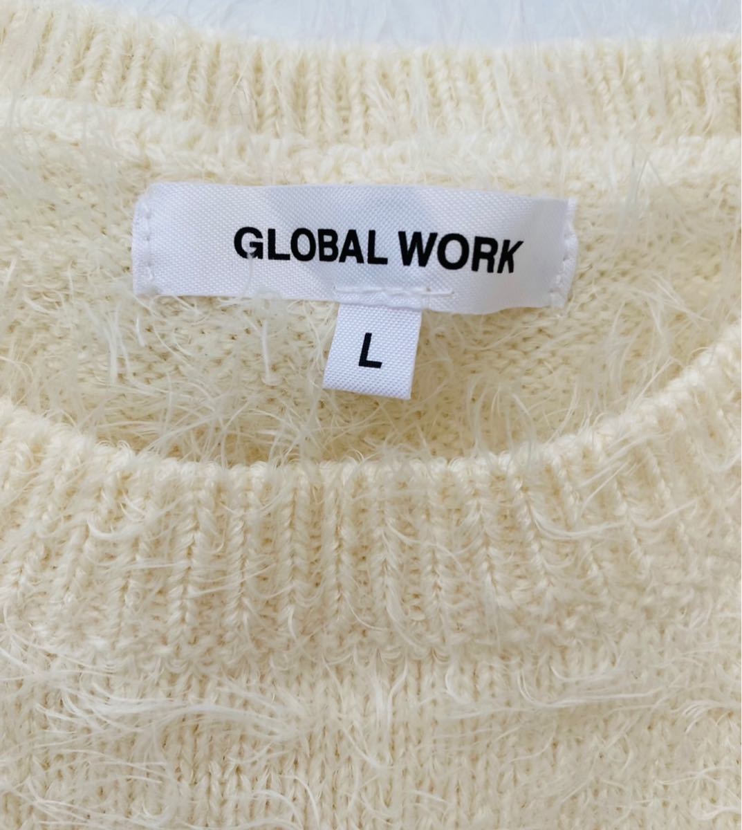GLOBAL WORK  グローバルワーク　長袖トップス　ふわふわ　子供服　カットソー　シンプルコーデ　オシャレ 120cm