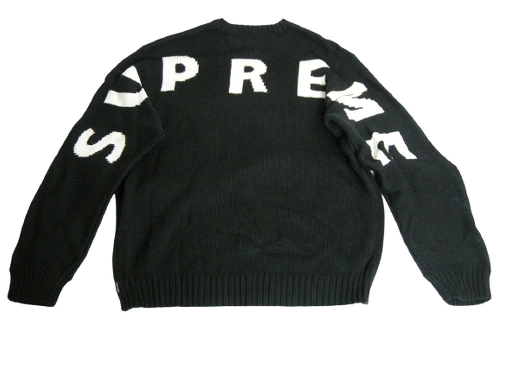 サイズM■2020SS■Supremeシュプリーム■Back Logo Sweater/バックロゴセーター/ニットセーター/カーディガン■ブラック/黒■20SS/SS20