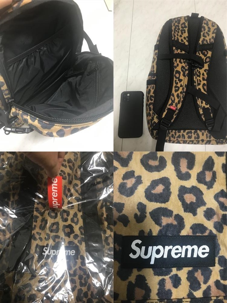 2020AW■Supremeシュプリーム■Leopard Backpack Bag/レオパード バックパック/リュックサック/バッグBack packボックスロゴ20AW/20FW/FW20_画像5