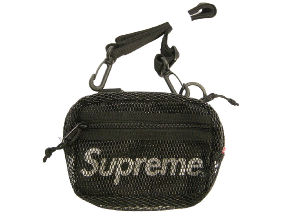 2020SS■Supremeシュプリーム■Shoulder Bag/ショルダーバッグ/BAG/サコッシュ/メッシュ■ブラック/黒■20SS/SS20_画像1