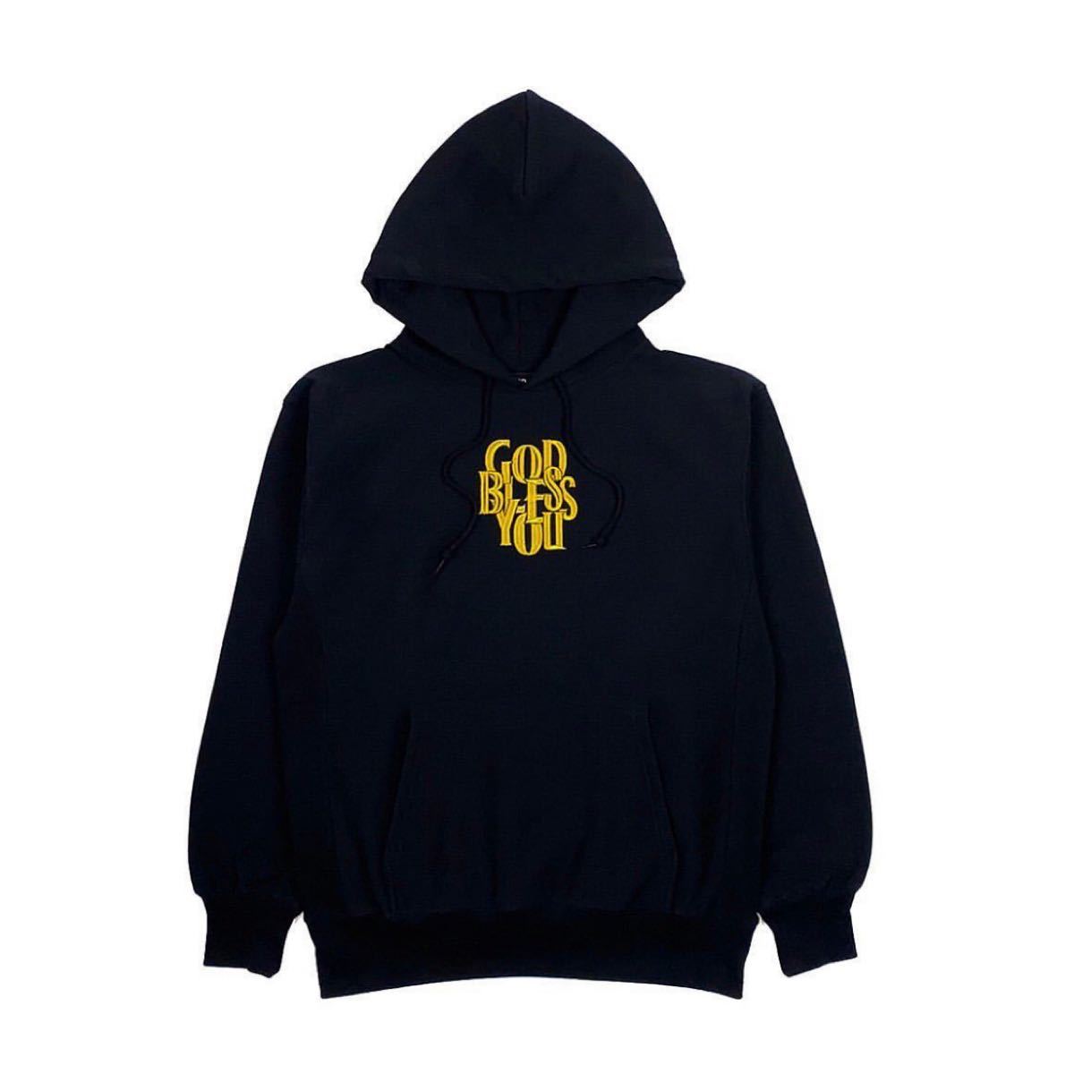 GOD BLESS YOU パーカー XXL EXAMPLE MFC STORE 刺繍 イエロー イグザンプル エグザンプル