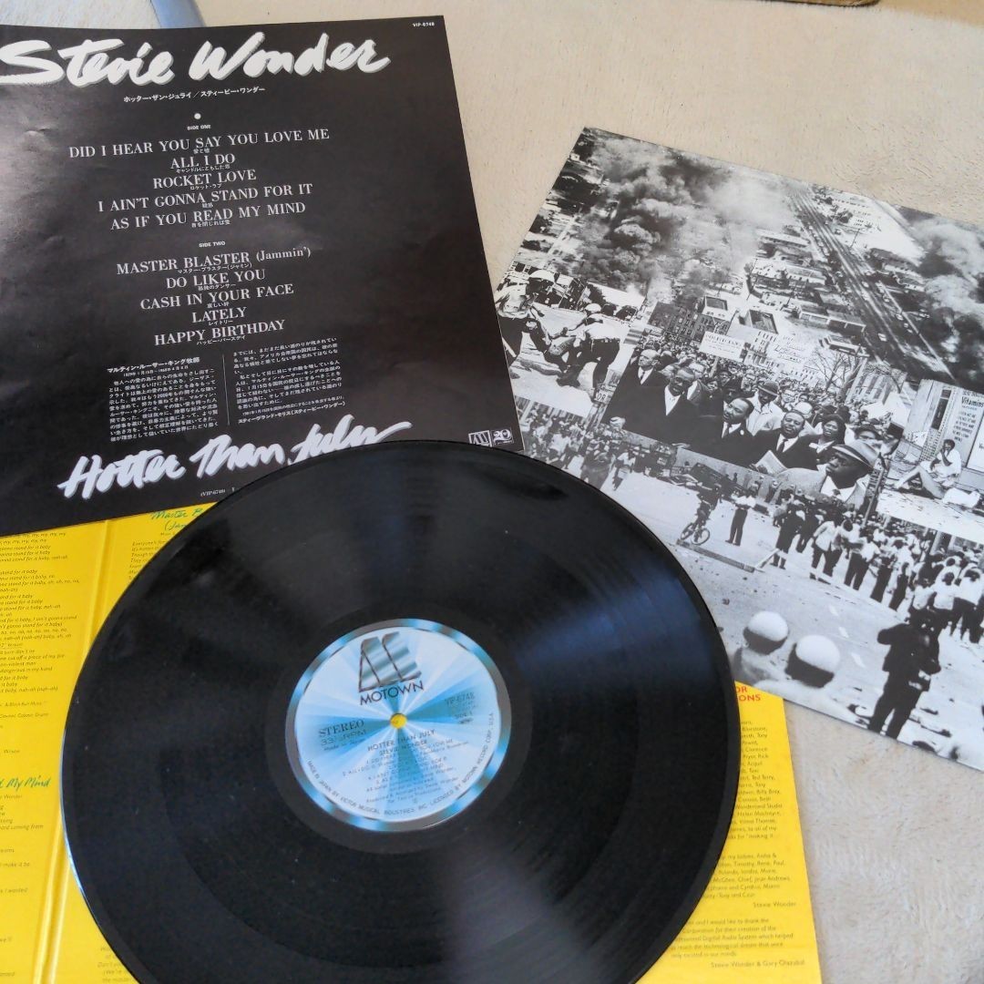 LPレコード ホッターザンジュライ Stevie Wonder