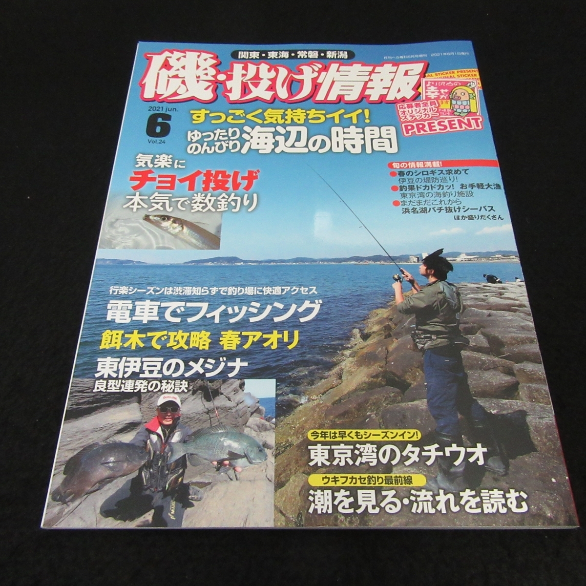 釣り雑誌 『磯・投げ情報 2021年6月号 Vol.24』 ■送120円　気軽にチョイ投げ 本気で数釣り/餌木で攻略 春アオリ 他○_画像1