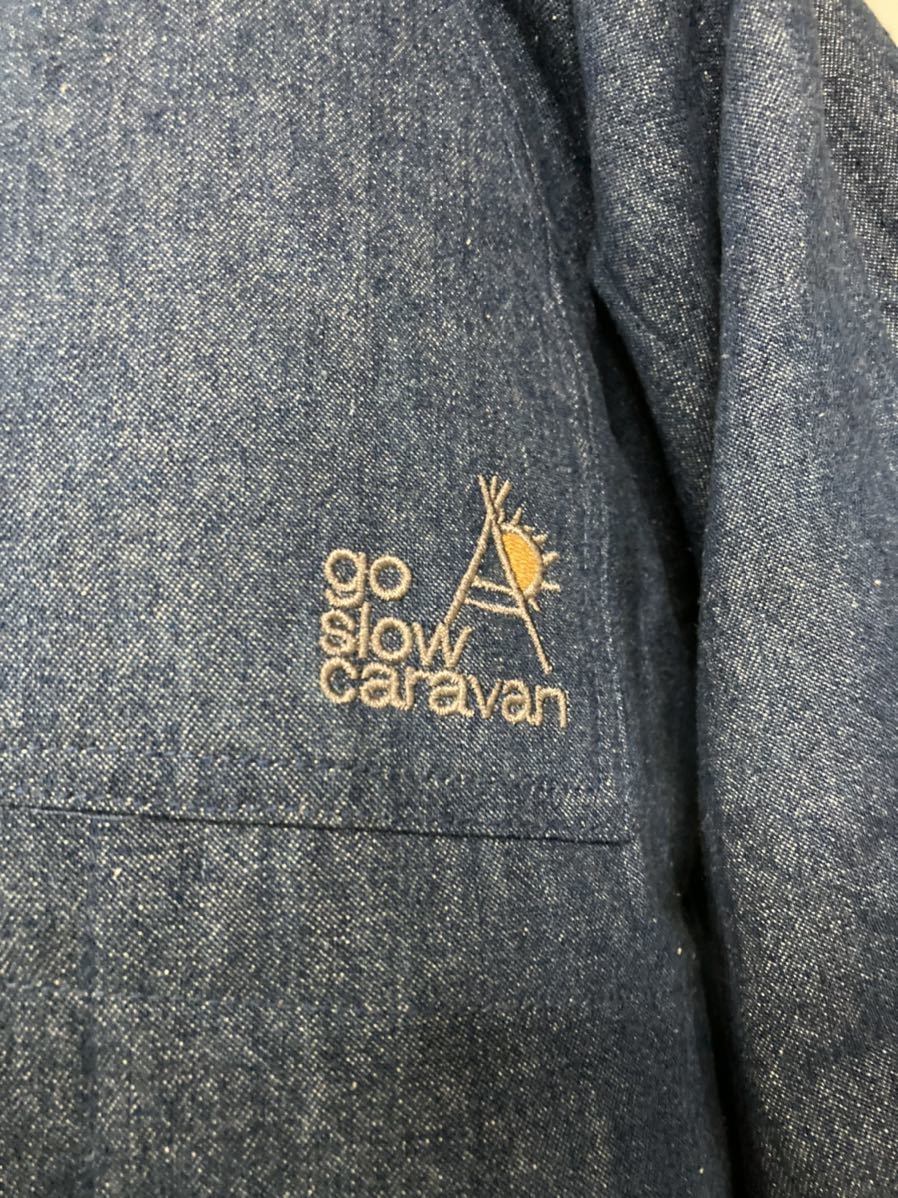 美品！go slow caravan デニムフーディ！中綿ジャケット！_画像2