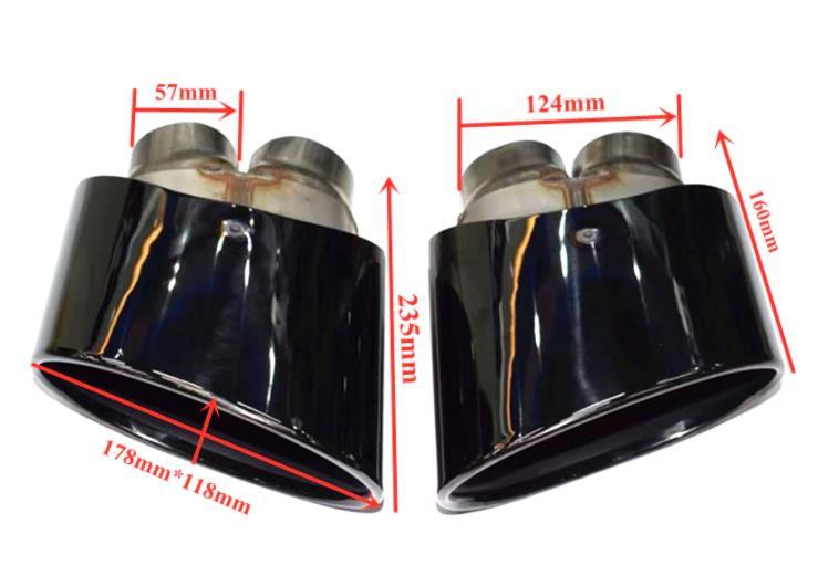  стерео Len s производства titanium чёрный AUDI RS3 RS4 RS4 RS5 RS6 модифицировано оборудование специальный насадка на глушитель 2 шт. комплект 4 трубы модель бесплатная доставка 