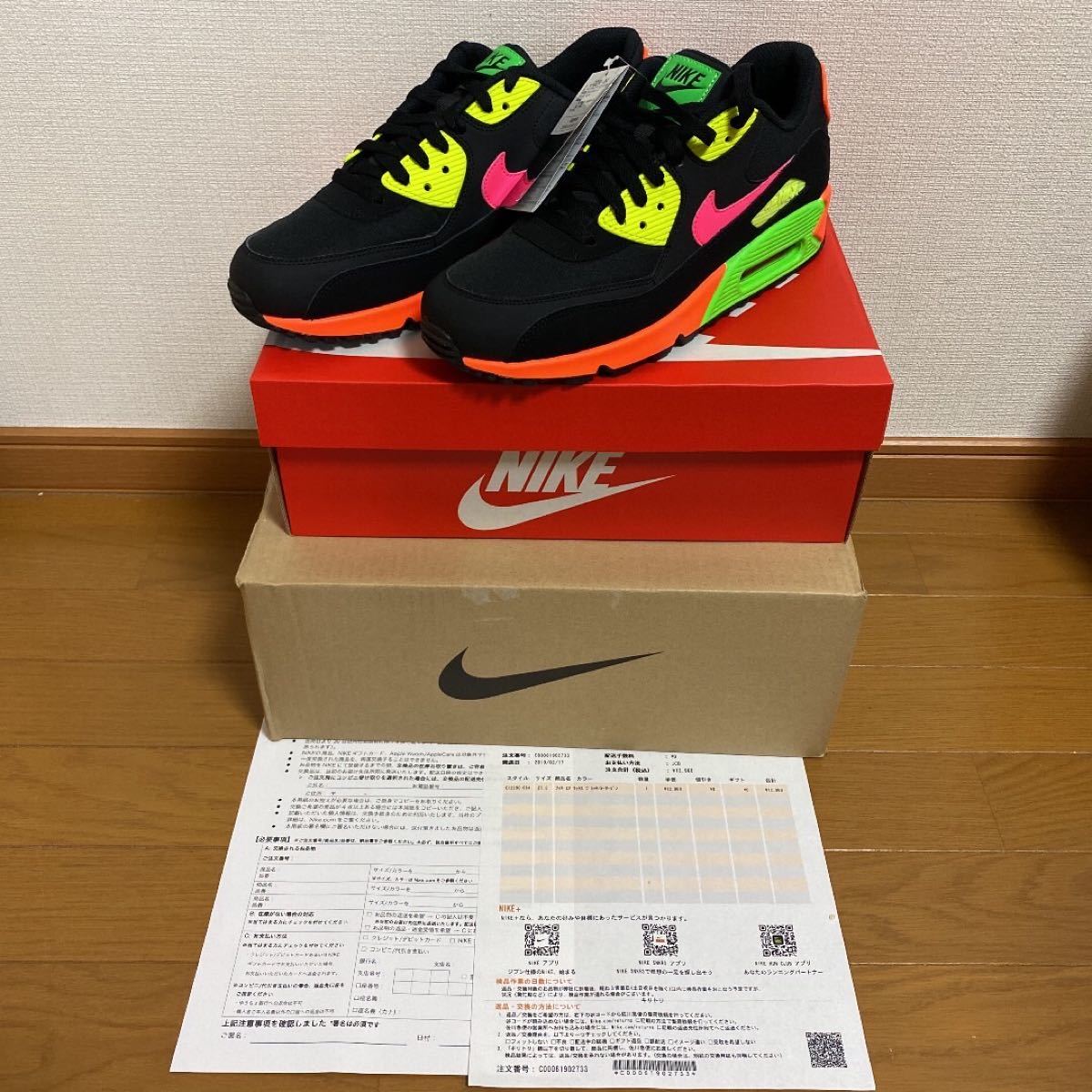 新品 NIKE ナイキ ネオン 東京 エアマックス90 通販販売が好調 値下げ不可 ナイキ エアマックス90 トウキョウ ネオン 27.5cm スニーカー