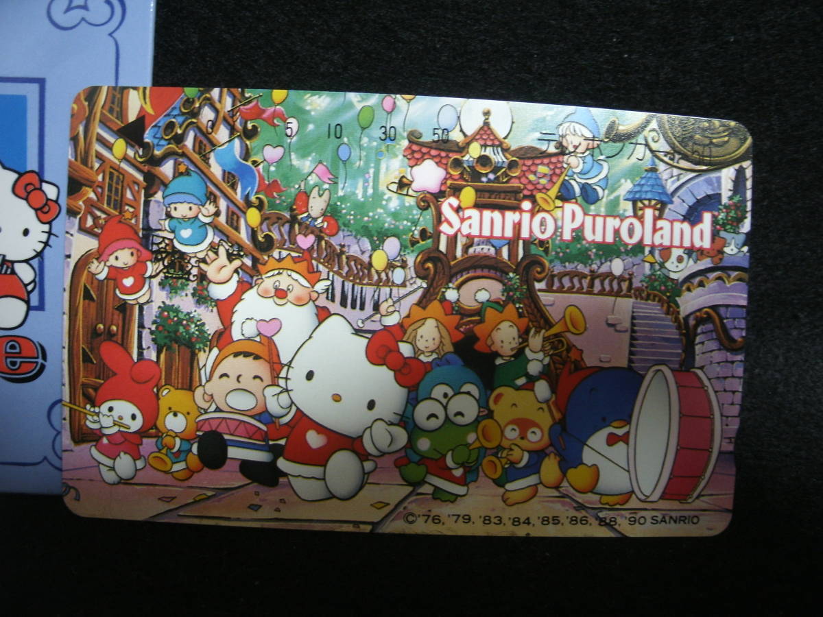 * не использовался / телефон карта 50 частотность / Sanrio / sanrio puroland original / 1990