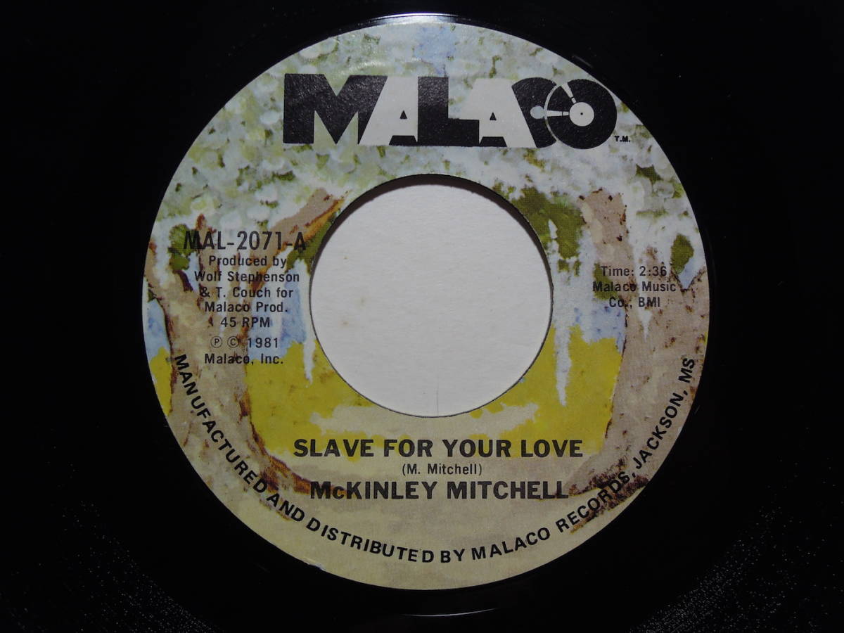 McKinley Mitchell・Slave For Your Love / Trouble Blues　US 7”_画像1