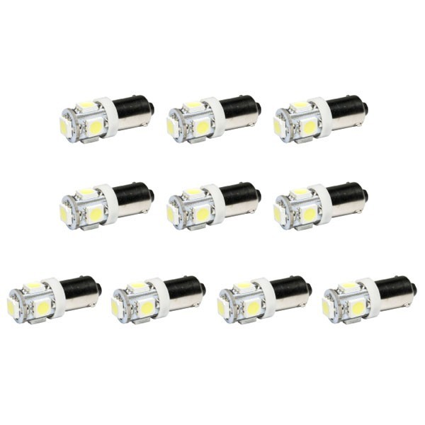 10個セット●● 12V SMD5連 G14 (BA9s・T8.5) LED 電球 ホワイト 無極性_画像1