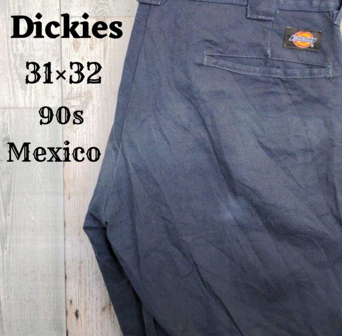90s ディッキーズ DickiesW31L32ネイビーチノパンコットンメキシコ