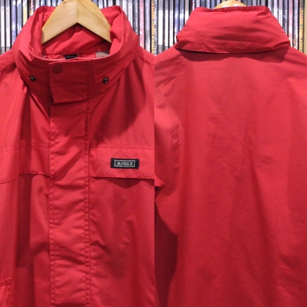 AIGLE Aigle 90\'s old tag mountain parka ZIP nylon jacket red XS