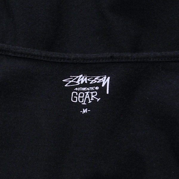 STUSSY ステューシー カレッジ ロゴ デザイン ラグラン 7分袖 Tシャツ 長袖 ロンT 黒 / 紫 M サイズ_画像4