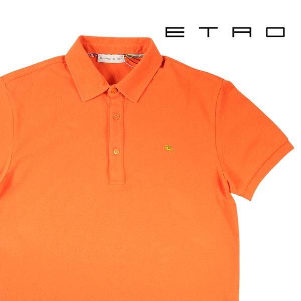 売り尽 ETRO（エトロ） 半袖ポロシャツ 1Y141 オレンジ XXL 21487 
