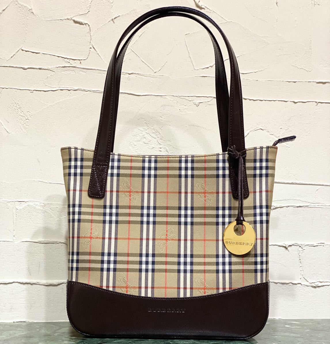 好評受付中 バーバリー Burberry ハンドバッグ ノバチェック ブラウン